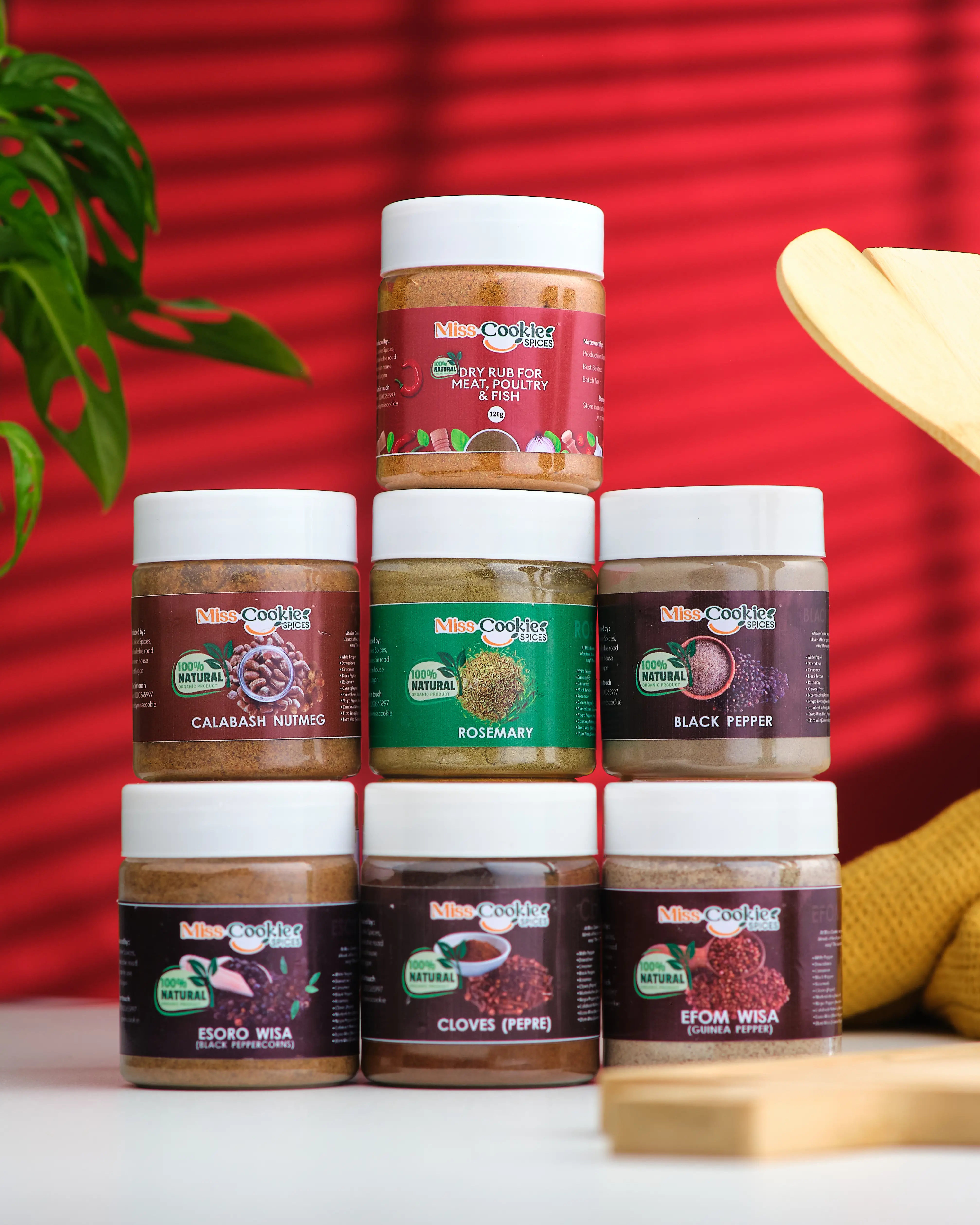 Customer cooking with spices